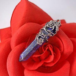 Brand New Lapis Stone Rose Pendant Positive‎ Energy Healing Meditation chakra